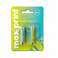 Pilhas Alcalina AAA Maxprint C/2 unidades
