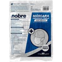 Máscara Cirúrgica Tripla c/Elástico Nobre c/50