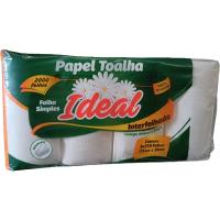 Papel Toalha Interfolhado Ideal Branco 2000 Folhas 100% Celulose	