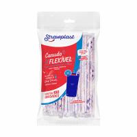 Canudo Flexível Strawplast c/100
