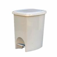 Lixeira Plástica Branca c/Pedal 15L Giga
