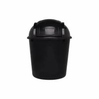 Lixeira Plástica Preta Tampa Basculante 5,5L