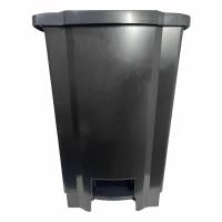 Lixeira Plástica Preta c/ Pedal 50L