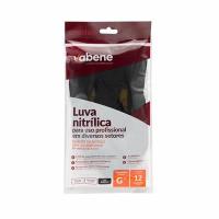 Luva Nitrílica Descartável Preto Vabene c/12